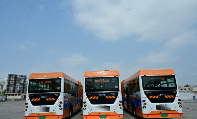 JBM’s ECO-LIFE Electric Air-Conditioned city buses launched by Shri Vijay Rupani Chief Minister of Gujarat  