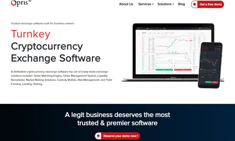 Opris brings essential software and trading tools to run cryptocurrency exchange business